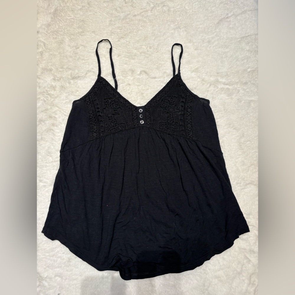 American Eagle Outfitters Black Babydoll Tank